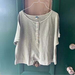 Old Navy Sage Green Button-Down Women's Shirt